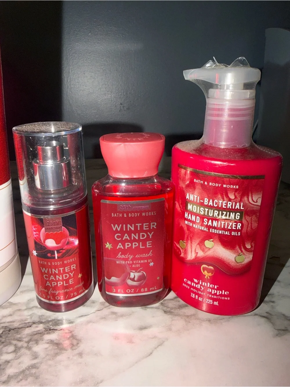 Bath & Body works “Winter Candy Apple” collection